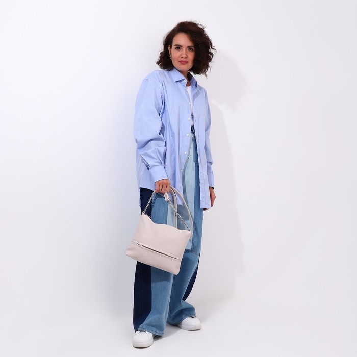 Сумка кросс-боди на молнии, цвет бежевый Сумка кросс-боди на молнии, цвет бежевый