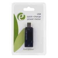 USB тестер Energenie EG-EMU-03, до 30V/5A, QC 2.0 и 3.0, черный