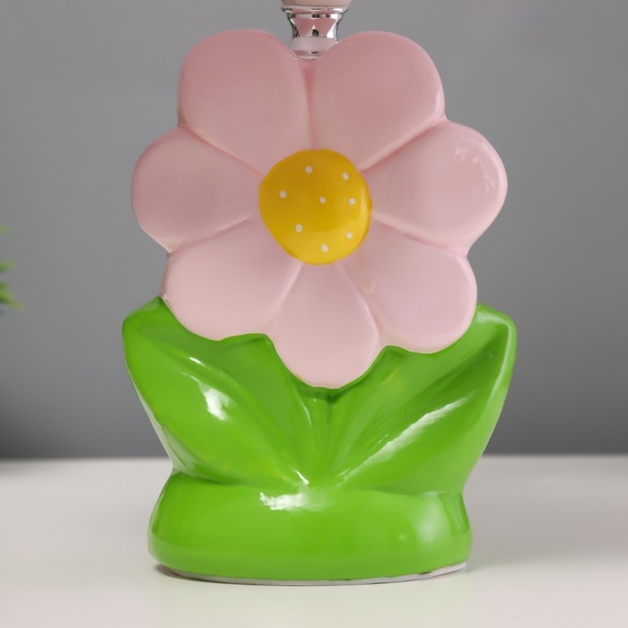 Настольная лампа  Настольная лампа "Цветок" Е14 40Вт розовый 20х20х33см