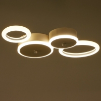 Люстра с ПДУ 2034/2 LED 66Вт белый 45х32х4,5 см BayerLux