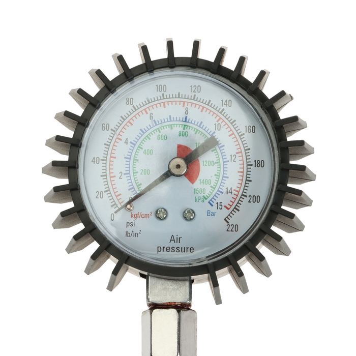 Манометр прорезиненный, шланг 19 см, 15 бар Манометр прорезиненный, шланг 19 см, 15 бар