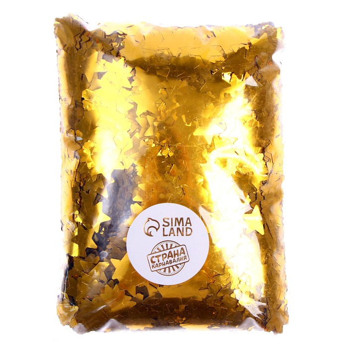 Наполнитель для шара «Конфетти звезда», 2 см, фольга, цвет золотой, 500 г Наполнитель для шара «Конфетти звезда», 2 см, фольга, цвет золотой, 500 г