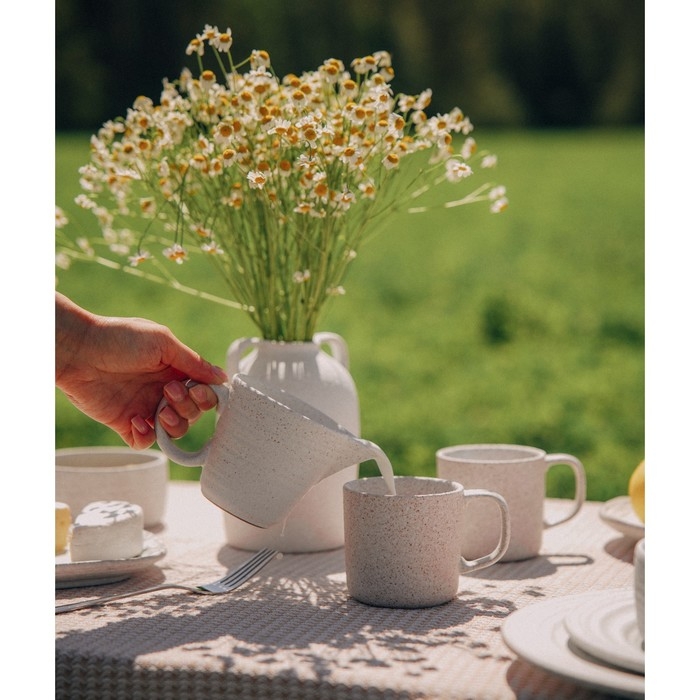 Набор кружек керамических SL Home «Арена Бланка», 280 мл, цвет белый Набор кружек керамических SL Home «Арена Бланка», 280 мл, цвет белый