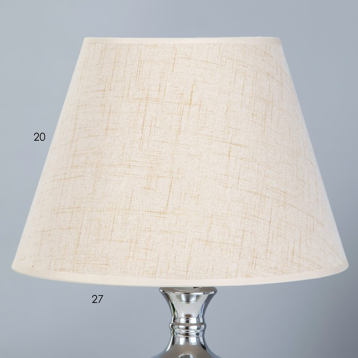 Лампа настольная 16713/1 E27 40Вт хром 28х28х50 см RISALUX Лампа настольная 16713/1 E27 40Вт хром 28х28х50 см RISALUX