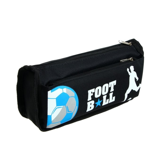 Пенал школьный на молнии 2 отделения Пенал школьный на молнии 2 отделения "Футбол", МИКС