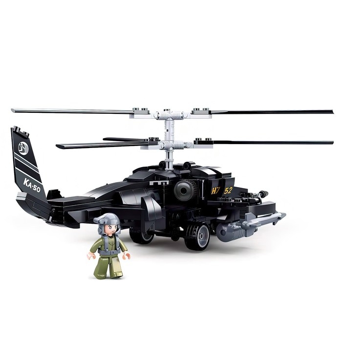 Конструктор Модельки «Вертолёт. Чёрная акула», 330 деталей Конструктор Модельки «Вертолёт. Чёрная акула», 330 деталей