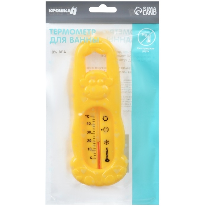 Термометр для ванной «Обезьянка», цвет МИКС желтый/зеленый Термометр для ванной «Обезьянка», цвет МИКС желтый/зеленый