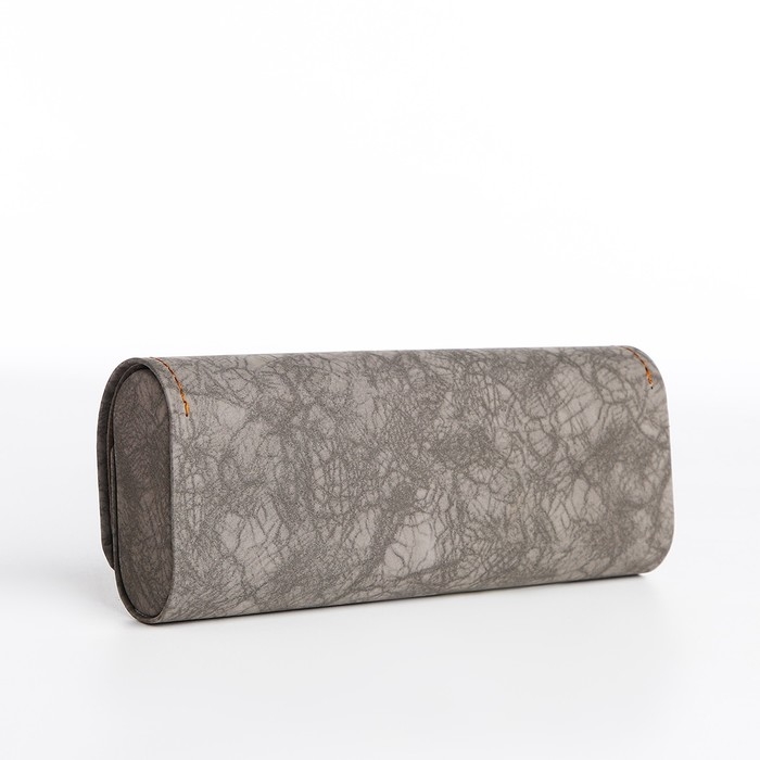 Футляр для очков на хлопушке, длина 16 см, цвет серый Футляр для очков на хлопушке, длина 16 см, цвет серый