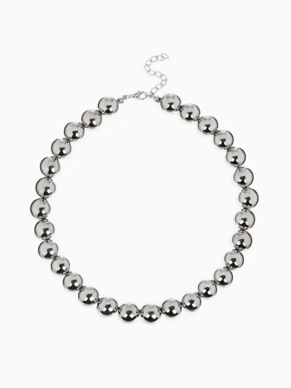 Бусы &laquo;Классика&raquo;, крупные бусины, цвет серебро, 40 см