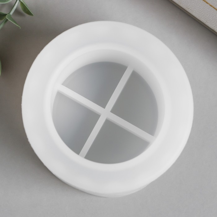 Молд силикон Молд силикон "Подсвечник цилиндр с кругами" 8,5х8,5х8,5 см