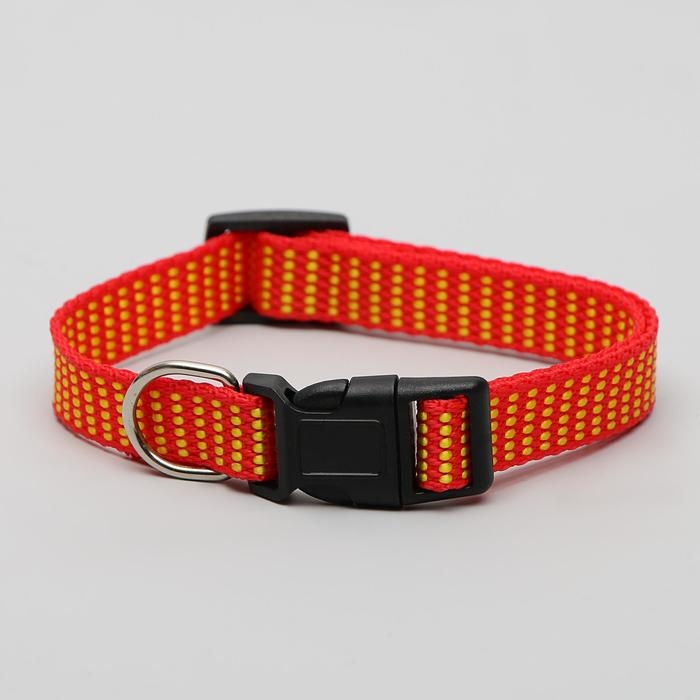 Ошейник рифленый, 40 х 1,5 см, красно-жёлтый Ошейник рифленый, 40 х 1,5 см, красно-жёлтый