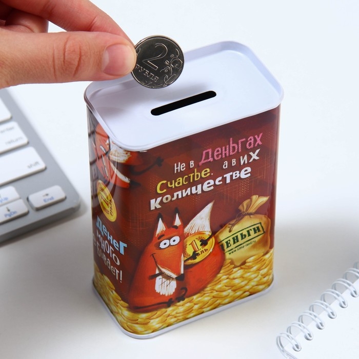 Копилка «Денег много не бывает», 6,5 х 12 см Копилка «Денег много не бывает», 6,5 х 12 см