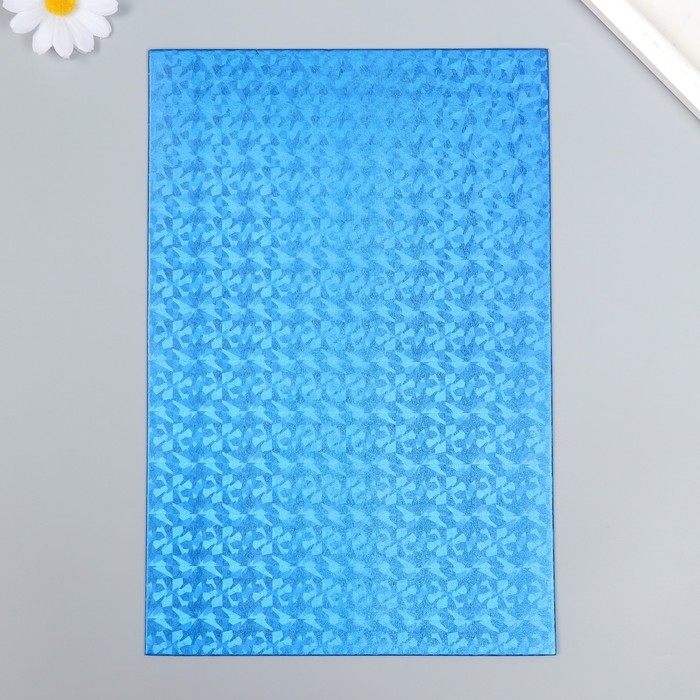Фоамиран голограмма  Фоамиран голограмма "Ярко-синий" 1,8 мм набор 5 листов 20х30 см
