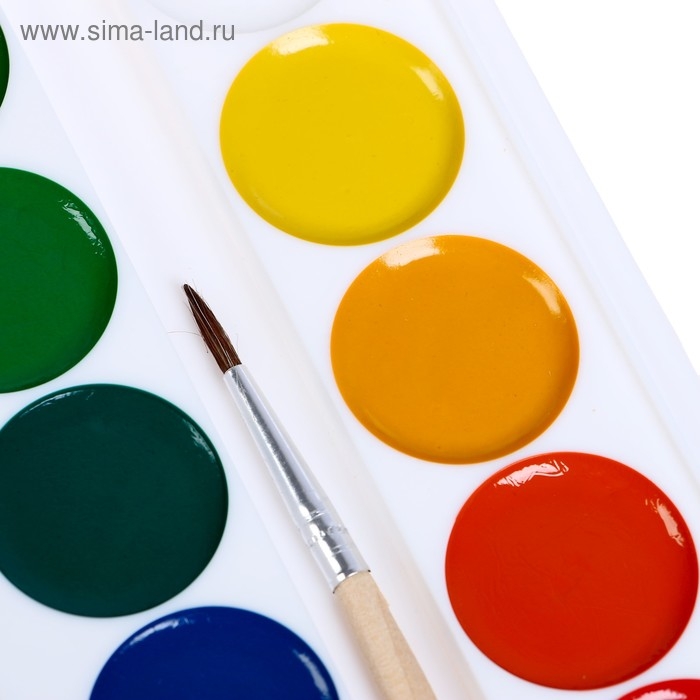 Акварель  Акварель "Луч" ZOO, 16 цветов, с кистью