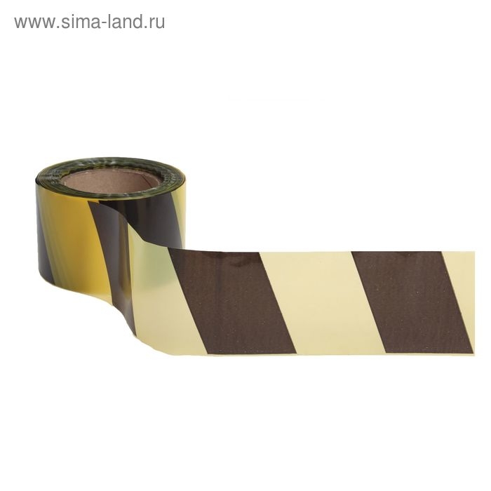 Лента оградительная 100 м, черно-желтая, ширина 7,5 см, толщина 50 мкм Лента оградительная 100 м, черно-желтая, ширина 7,5 см, толщина 50 мкм