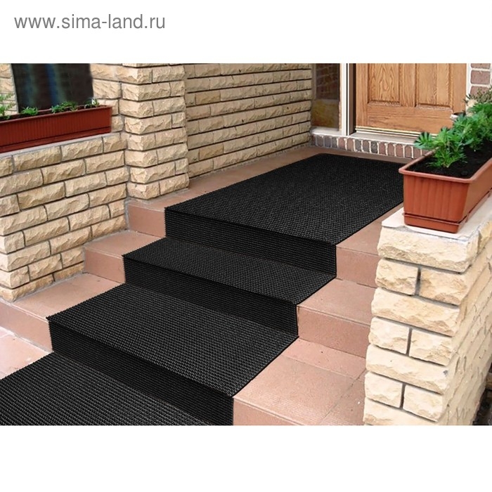 Покрытие ковровое щетинистое «Травка», 0,9×15 м, в рулоне, цвет чёрный Покрытие ковровое щетинистое «Травка», 0,9×15 м, в рулоне, цвет чёрный