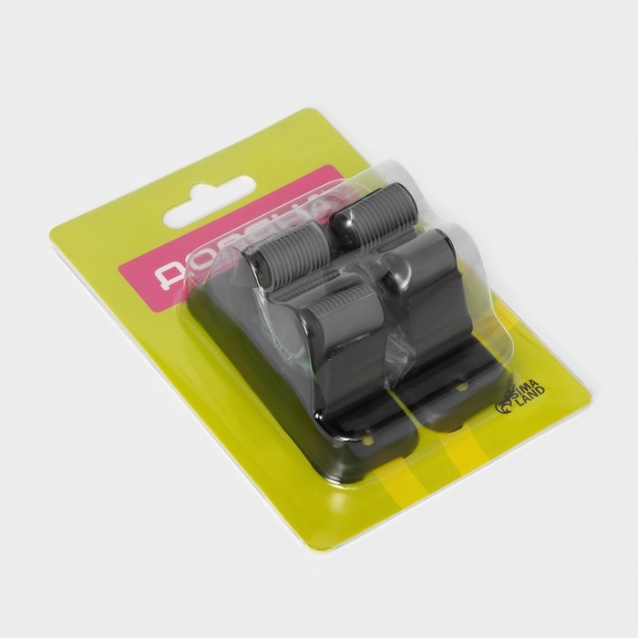 Держатель для швабр Доляна, 2 шт, 8,5×3×4,5 см Держатель для швабр Доляна, 2 шт, 8,5×3×4,5 см