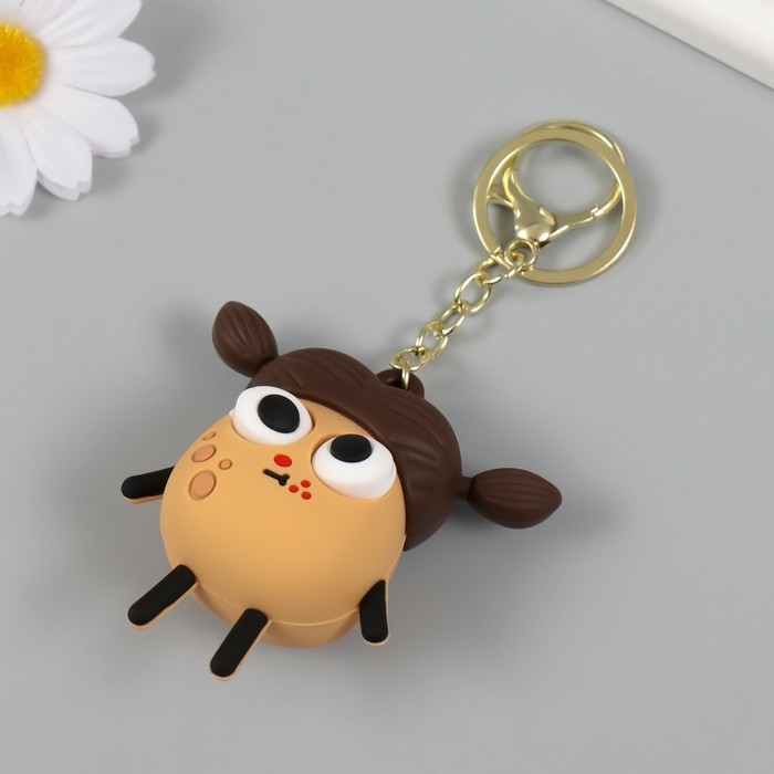 Брелок резина с карабином антистресс Брелок резина с карабином антистресс "Девочка" выскакивают глаза 3,8х7,5х7,5 см