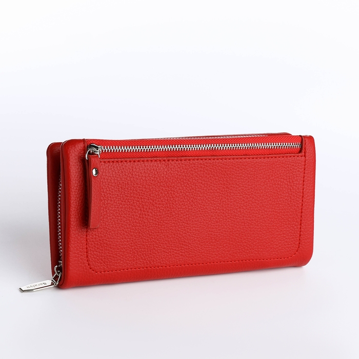 Кошелёк женский на молнии, цвет красный Кошелёк женский на молнии, цвет красный