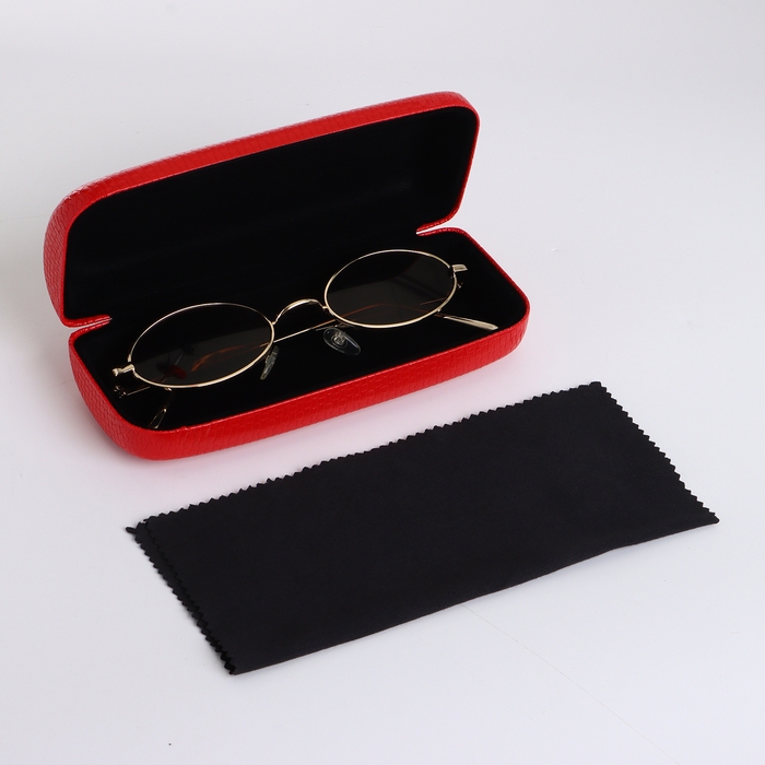 Футляр для очков на хлопушке, длина 15 см, цвет красный Футляр для очков на хлопушке, длина 15 см, цвет красный