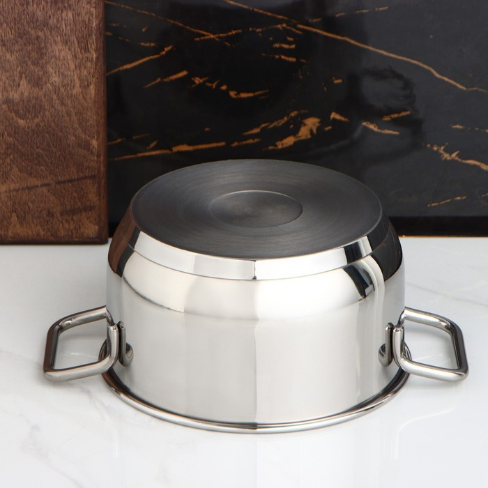 Кастрюля «Классика-прима», 1.5 л, d=16 см, капсульное дно, индукция,цвет серебряный Кастрюля «Классика-прима», 1.5 л, d=16 см, капсульное дно, индукция,цвет серебряный