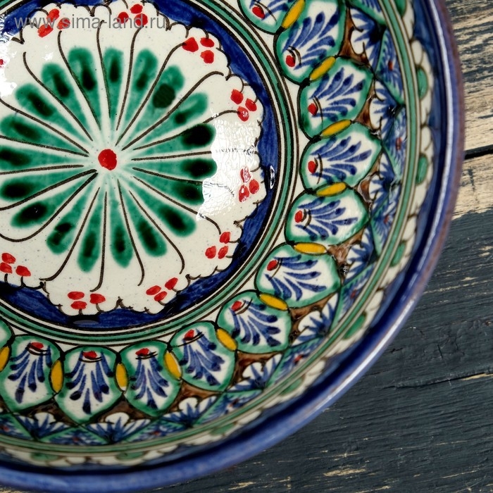 Коса Риштанская Керамика  Коса Риштанская Керамика "Узоры" 15 см, малая, микс