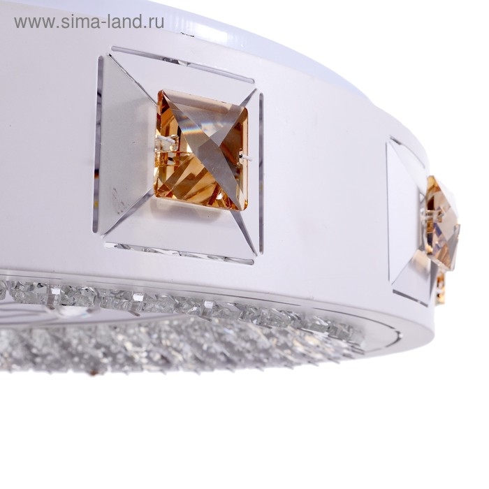 Люстра c ПДУ 661621 LED 90Вт 3 режима 3000-6000К диммер белый 50х50х9 см BayerLux