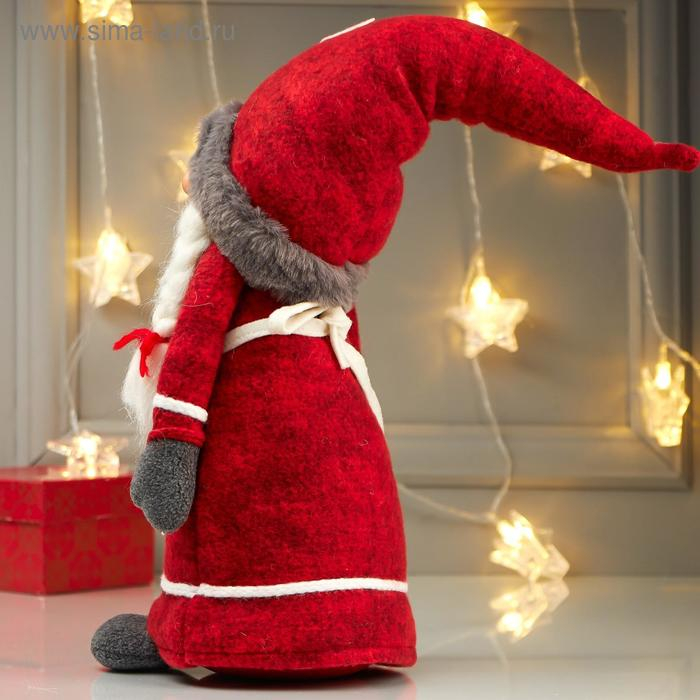 Кукла интерьерная Кукла интерьерная "Бабусечка в красном наряде, с сердечком на переднике" 52х12х18 см