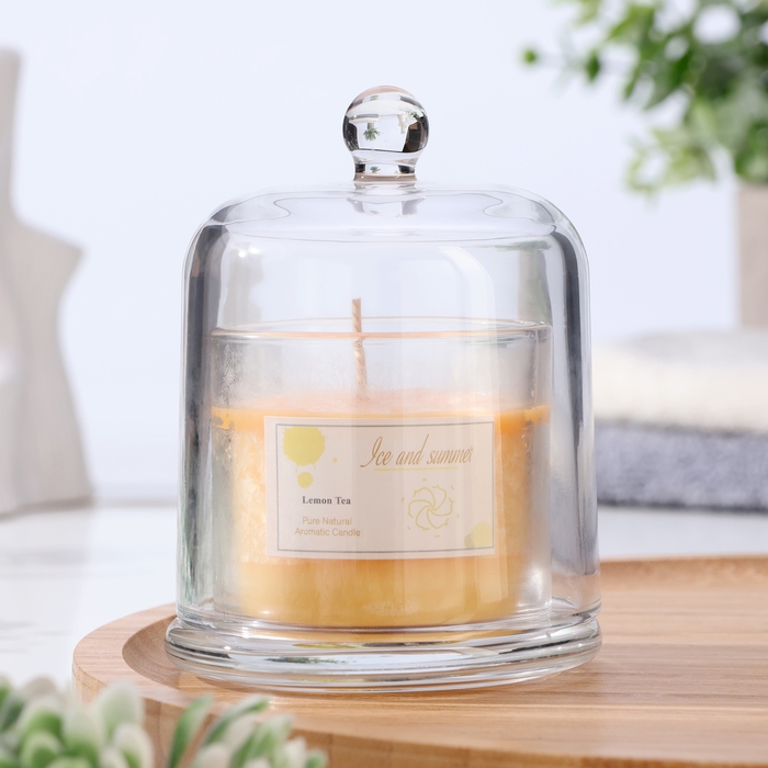 Свеча ароматическая в банке  Свеча ароматическая в банке "Dome", лимон