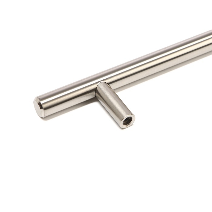 Ручка-рейлинг, d=10 мм, м/о 128 мм, цвет сатиновый никель