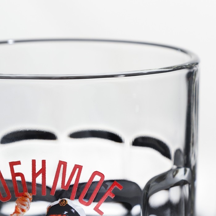 Пивная кружка «Любимое пиво», стеклянная, 500 мл, микс Пивная кружка «Любимое пиво», стеклянная, 500 мл, микс