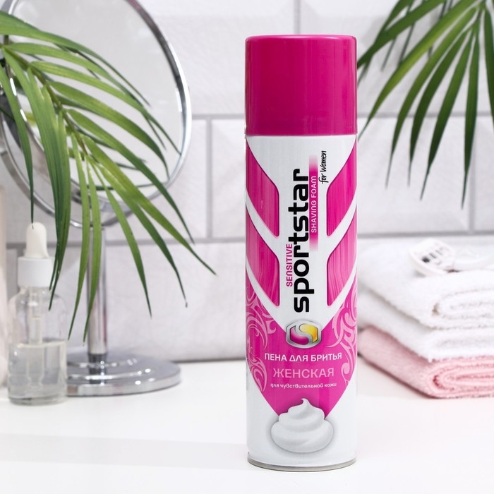 Пена для бритья Sport Star женская, для чувствительной кожи, 200 мл Пена для бритья Sport Star женская, для чувствительной кожи, 200 мл