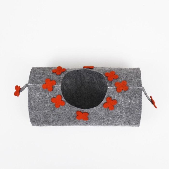 Туннель для кошек с игрушкой, 45 х 25 см из войлока Туннель для кошек с игрушкой, 45 х 25 см из войлока