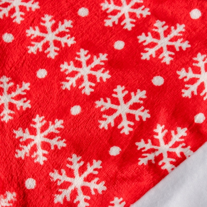 Колпак новогодний Колпак новогодний "Снежинки в горохе" 28х37 см, красный