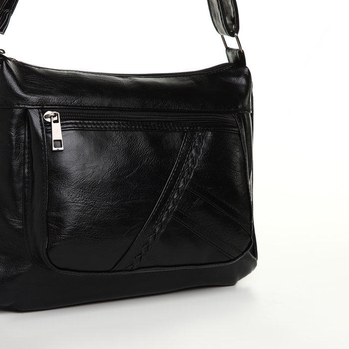 Сумка женская на молнии, цвет чёрный Сумка женская на молнии, цвет чёрный