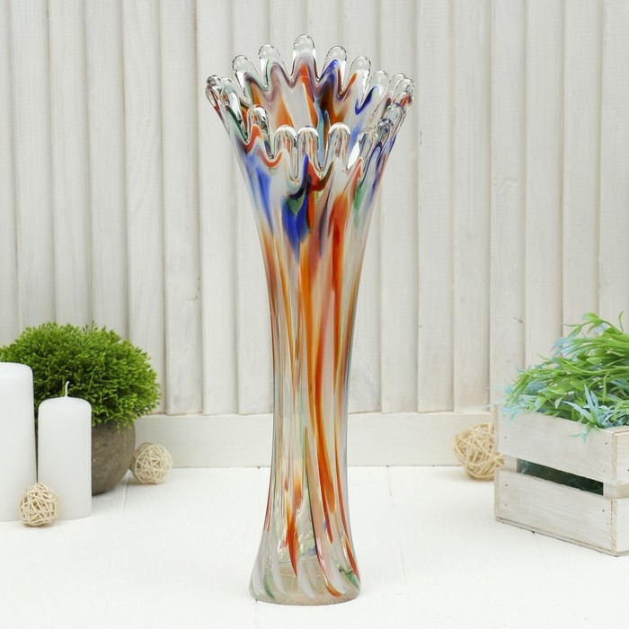 Ваза  Ваза "Коралл" h 380 мм ( в стеклокрошку) Разн.