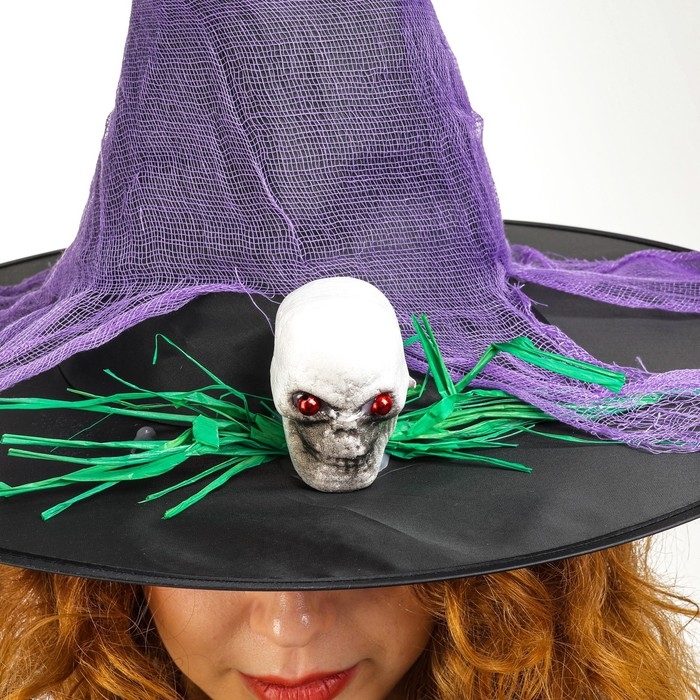 Карнавальная шляпа «Ведьма», цвета МИКС Карнавальная шляпа «Ведьма», цвета МИКС