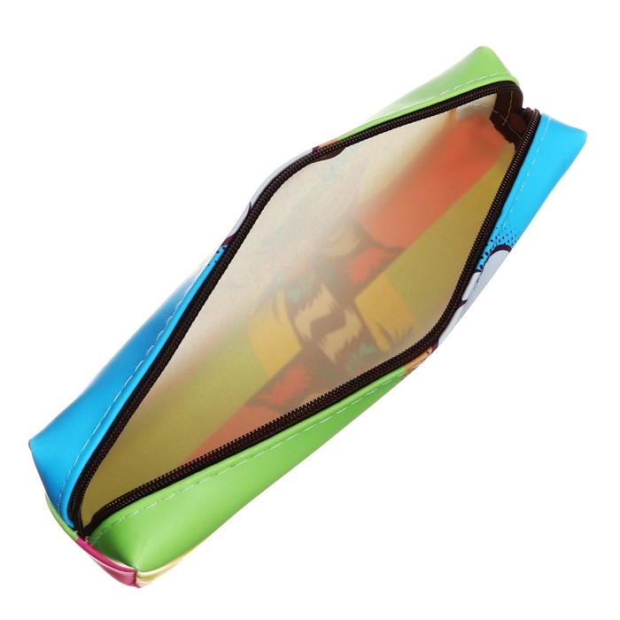 Пенал школьный Пенал школьный "Цветной кот", на молнии