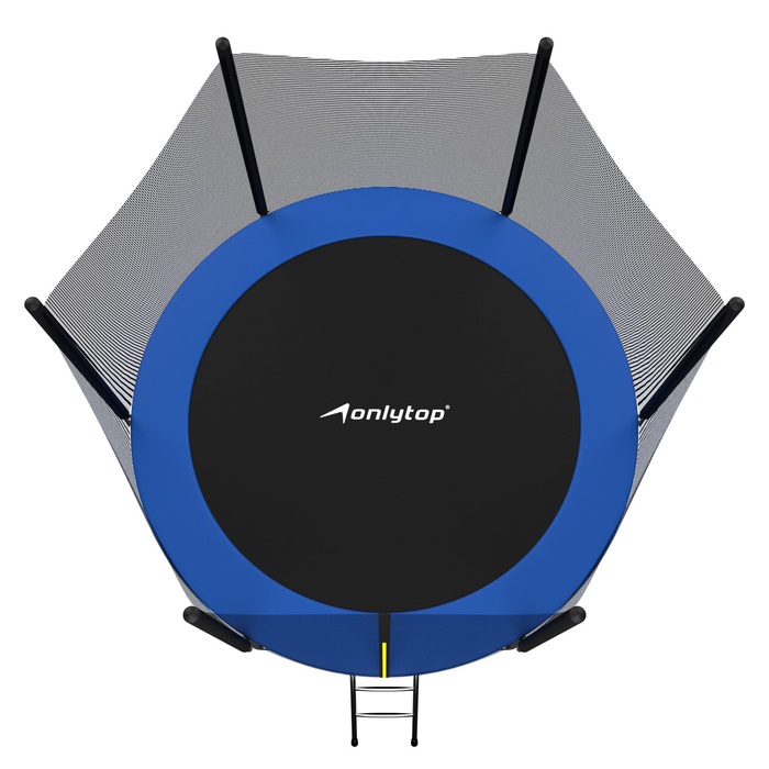 Батут ONLYTOP, d=305 см, высота сетки 173 см, с лестницей, цвет синий Батут ONLYTOP, d=305 см, высота сетки 173 см, с лестницей, цвет синий