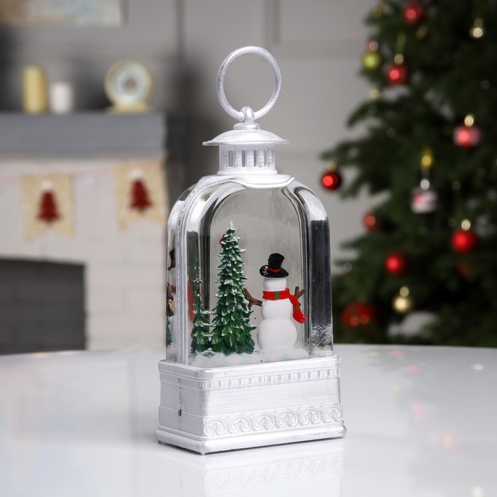 Светодиодная фигура «Фонарь со снеговиком» 10.7 × 20.5 × 6.2 см, пластик, батарейки ААх3 (не в комплекте), USB, свечение тёплое белое Светодиодная фигура «Фонарь со снеговиком» 10.7 × 20.5 × 6.2 см, пластик, батарейки ААх3 (не в комплекте), USB, свечение тёплое белое