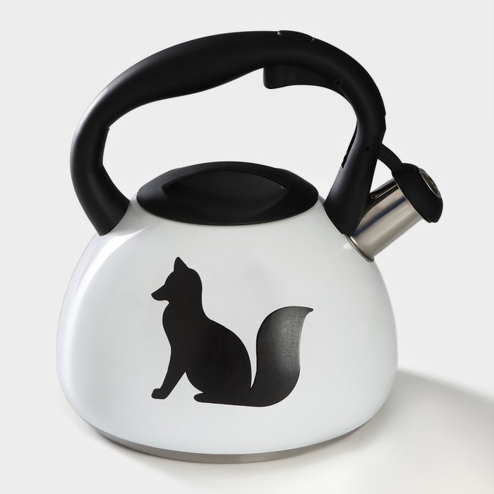 Чайник со свистком из нержавеющей стали Доляна «Лиса», 3 л, с индикатором нагрева