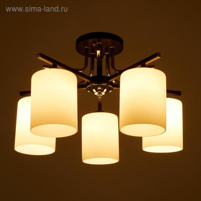 Люстра 6591193/5 E27 40Вт черный-хром 55х55х20 см BayerLux