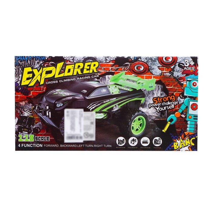 Джип радиоуправляемый «Исследователь», работает от батареек, цвет красный