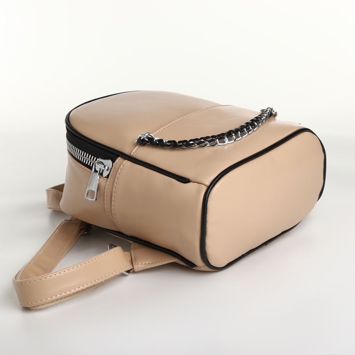 Рюкзак женский на молнии, цвет бежевый Рюкзак женский на молнии, цвет бежевый