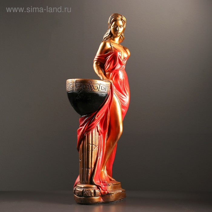 Фигура с кашпо Фигура с кашпо "Девушка Дана" красная, 20х81х31см