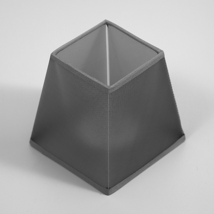 Абажур для люстры Абажур для люстры "Квадрат" Е27/Е14 серый 13х13х13см