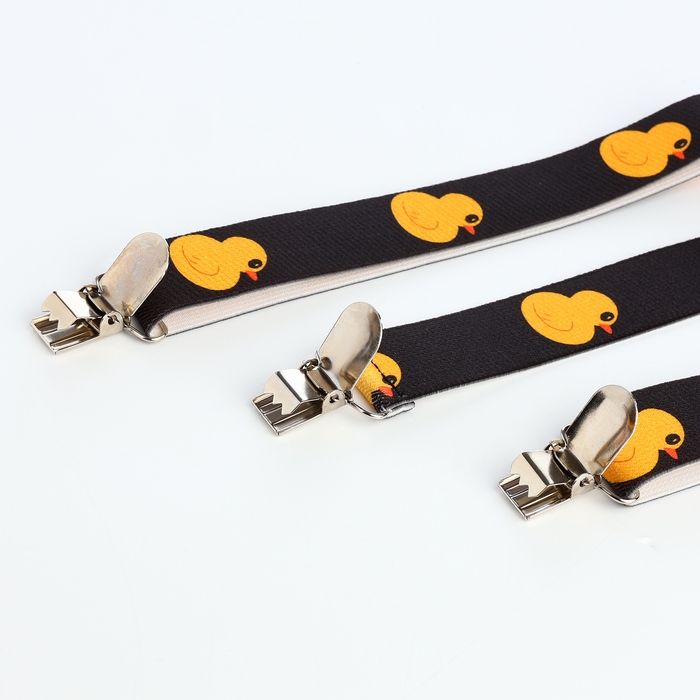 Подтяжки взрослые, ширина 2,5 см, цвет чёрный/жёлтый Подтяжки взрослые, ширина 2,5 см, цвет чёрный/жёлтый