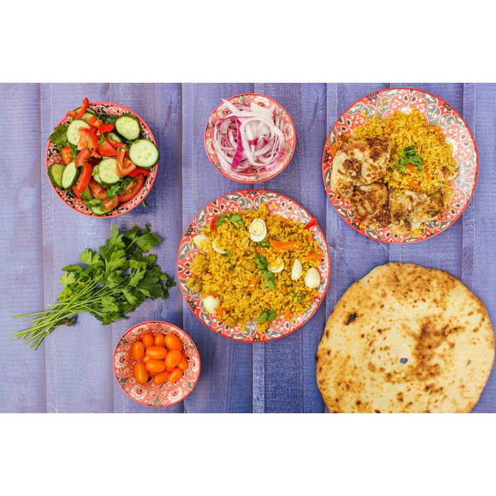 Салатник керамический Доляна «Джавлон», 600 мл, d=14,5 см, цвет красный