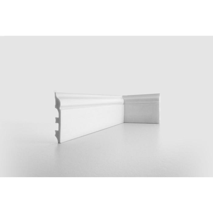 Плинтус пластиковый ударопрочный белый 80х13х2000мм