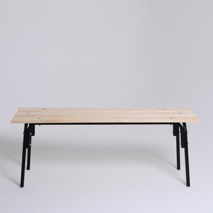 Лавочка для сада и дачи Лавочка для сада и дачи "Хит" деревянная на металлическом каркасе, 118 х 33 х 45 см, уличная